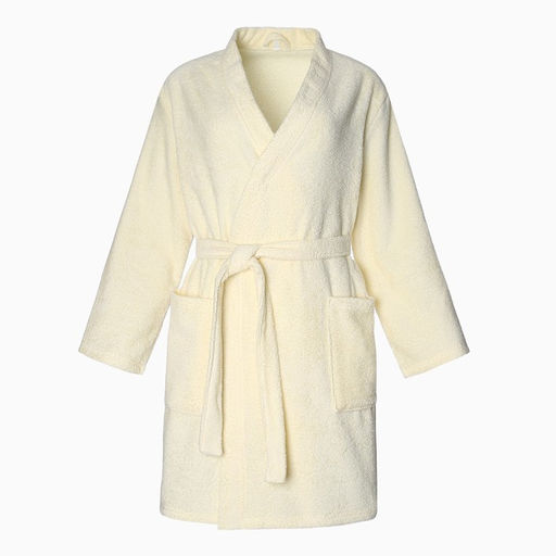 Халат махровый женский «Экономь и Я», размер 50-52, хлопок 100%, молочный