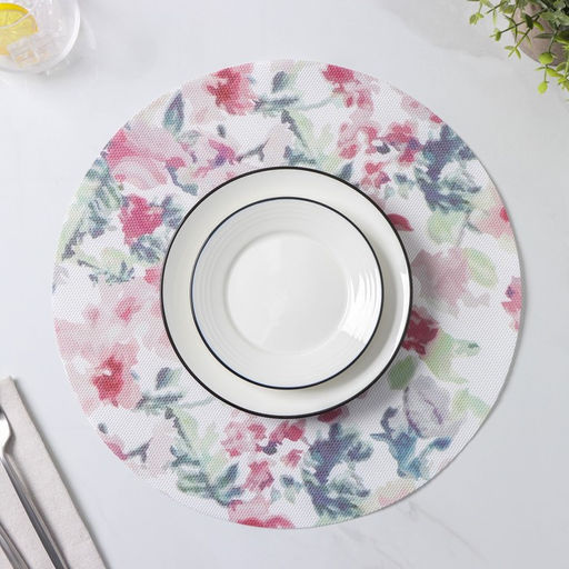 Набор салфеток сервировочных Доляна Акварель. Круг, 4 шт, d=38 см  фото 2