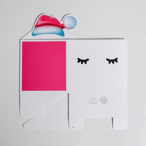 Цена за 5 шт. Коробка для мини-букетов С Новым годом, глазки, 12 х 16,5 х 10 см - Дарите счастье фото 3