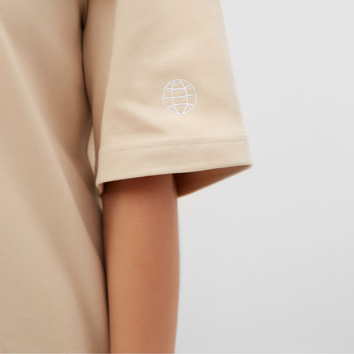 Футболка женская MIST Coordinates, размер S-M, бежевая