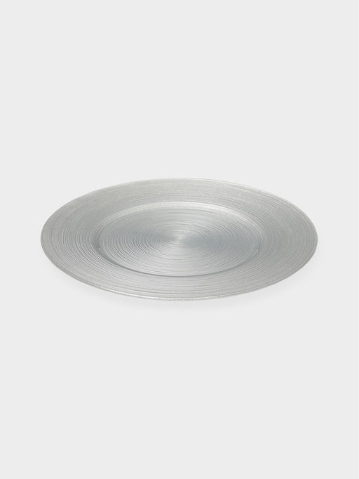 Тарелка подстановочная Wilson&Young Silvery, d=33 см, стекло, серебристая
