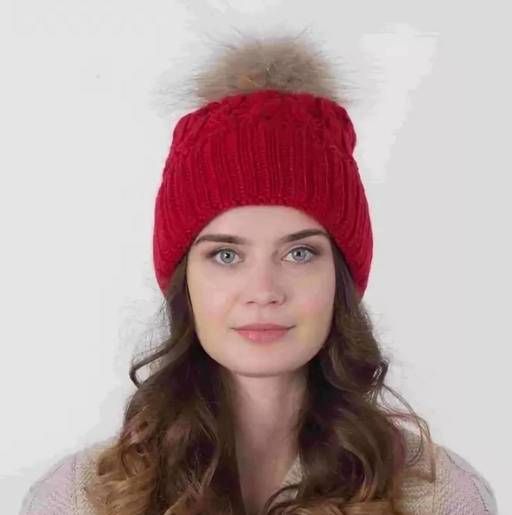 910 | LOPOMA - шапка с помпоном жен.