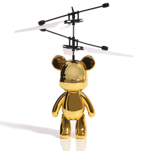 Супербол Мишка Флай, летает, работает от аккумулятора, цвет золотой - Автоград фото 2