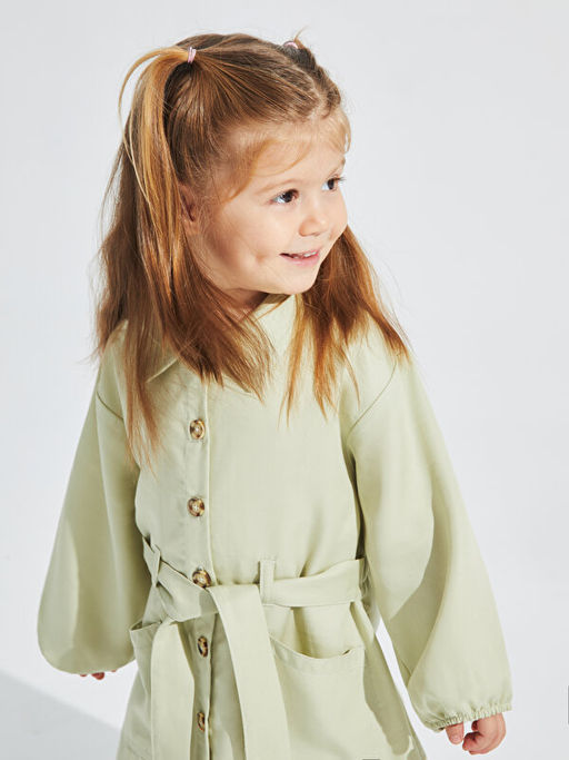 G?mlek Yaka Uzun Kollu Basic K?z Bebek Elbise - Waikiki фото 3