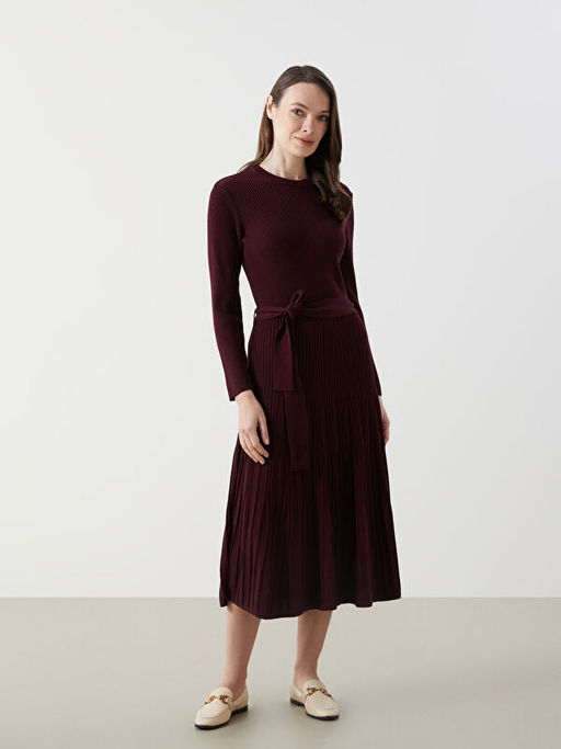 Bisiklet Yaka Kad?n Triko Elbise