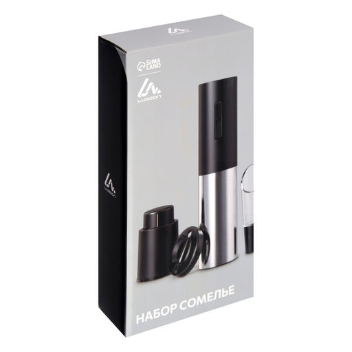 Набор сомелье Luazon LSH-08, 25 Вт, АКБ, аэратор, пробка, резак для фольги - Luazon home фото 11