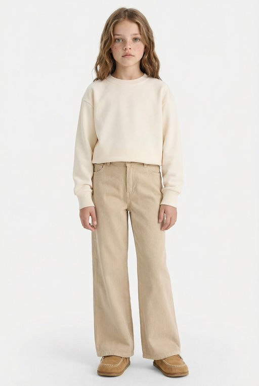 Relax Fit Pamuklu Basic Sweatshirt K_z _ocuk - Defacto фото 2
