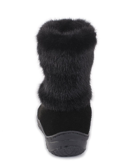 Унты женские на литой подошве. Черные., Черные. Замша. Короткие. Молния.