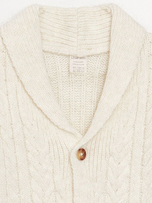 ?al Yaka Sa? ?rg?s? Kendinden Desenli Erkek ?ocuk Triko H?rka - Waikiki фото 3