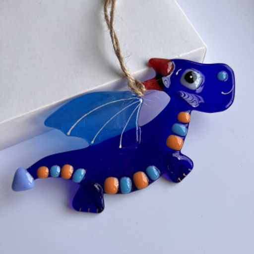 Сувенир  из стекла Летящий дракон на веревочке - Стрекоза фото 4