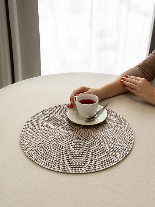 Салфетка сервировочная D38, 1 штука бежевый полипропилен