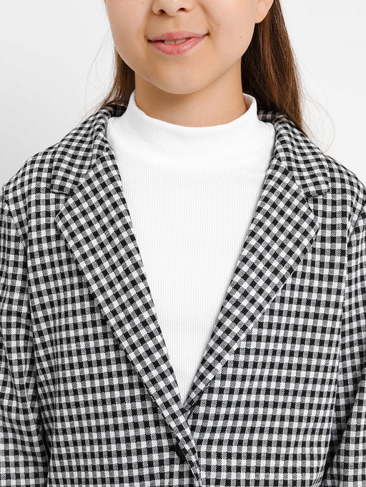 Жакет для девочек в черно-белую клетку виши - Mark formelle фото 4