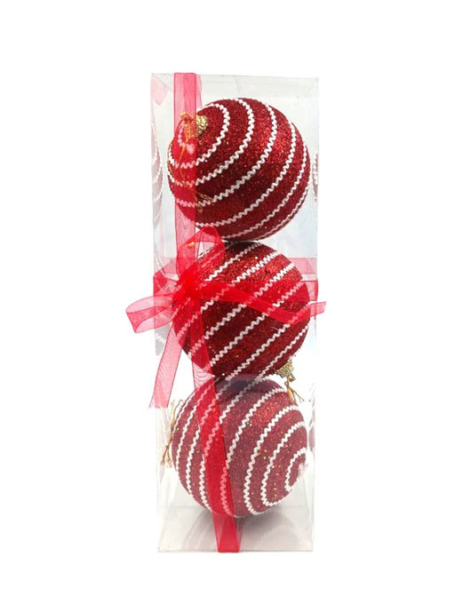 Набор шаров D=8см, 3шт. (BD016) в пвх упаковке