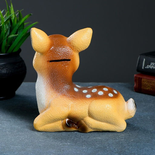 Копилка для денег Оленёнок, гипс, 16?11?17 см