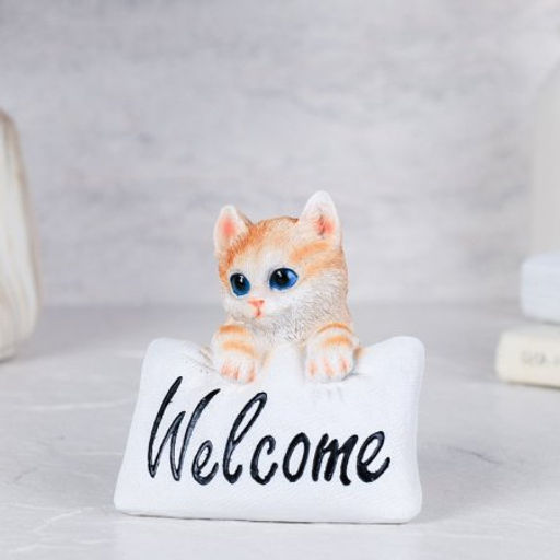 Фигурка Кошечка на подушке 10х10 см / CW421-23 /уп 72/ - Галеонтрейд фото 2