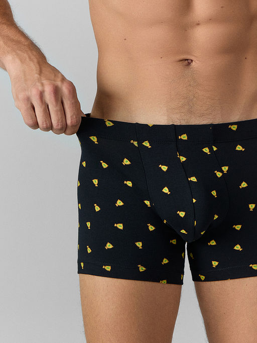 Цена за 2 штуки! Трусы боксеры мужские черные с принтом - Mark formelle фото 4