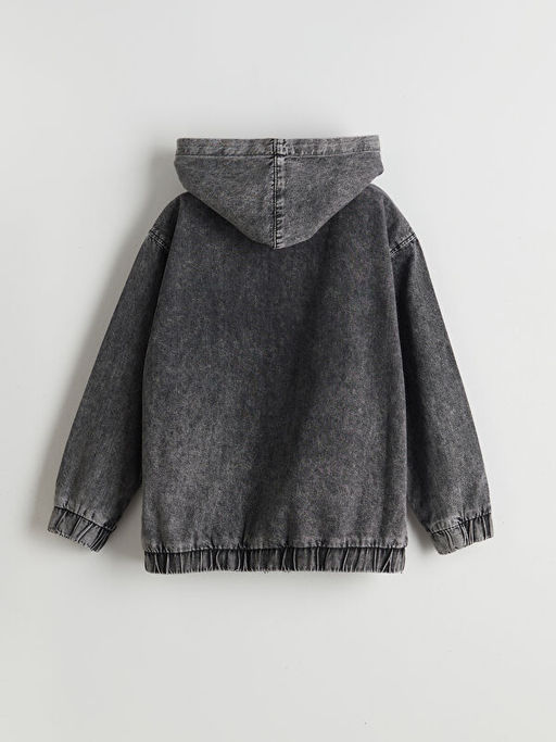 Kap??onlu Erkek ?ocuk Jean Ceket