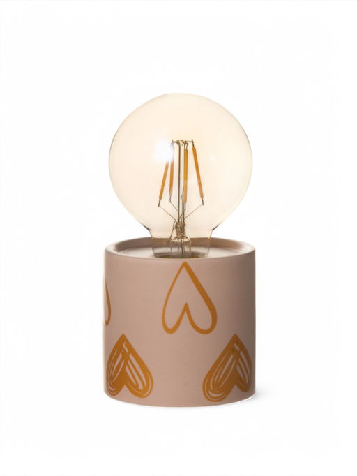 Светильник «Цилиндр» большие сердца LED 2хАА 8.5×8.5×17 см