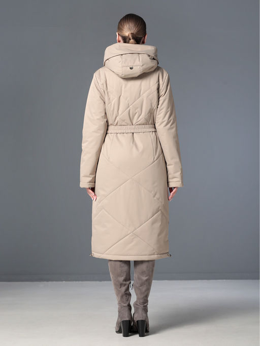 25322 Пальто дем. бежевый - Dizzyway фото 7