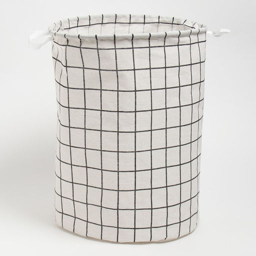 Корзина текстильная Доляна Клетка цв.белый,40*35 см  фото 2