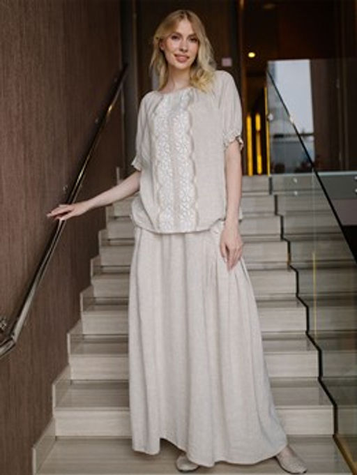 юбка лен 60%, хлопок 40%