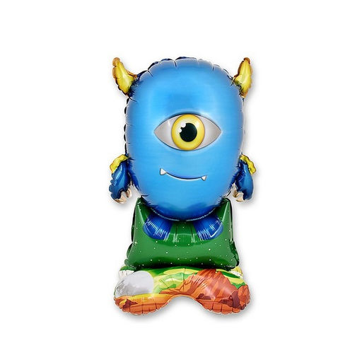 Цена за 2 шт. Воздушный шар фольгированный 23" «Монстрик-циклоп», под воздух