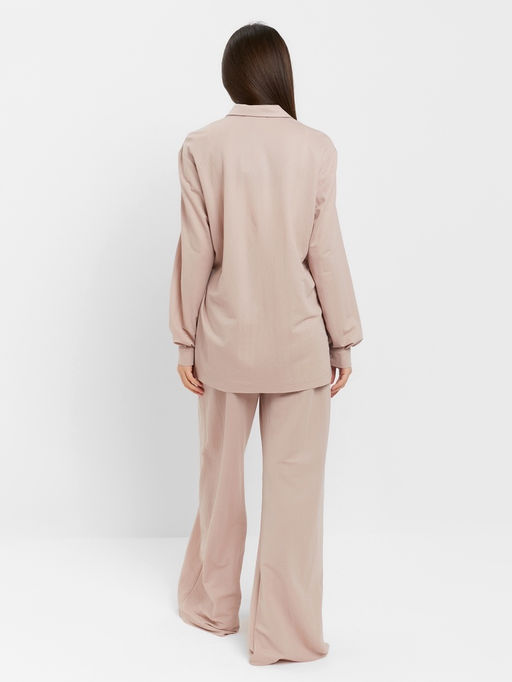 Костюм женский (рубашка, брюки, топ) KAFTAN Base, размер 46, пудровый