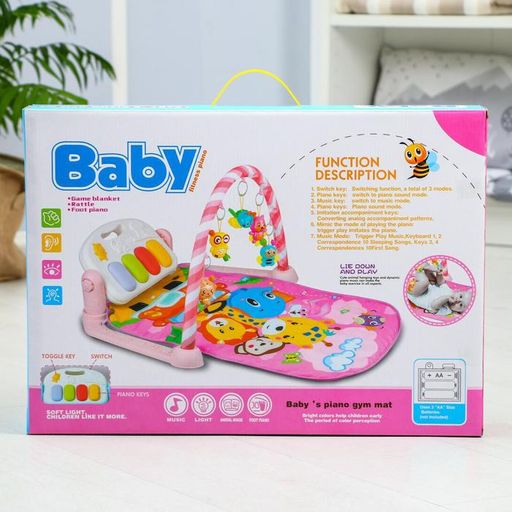 Развивающий коврик Жирафик, с пианино, голубой - Simaland фото 8