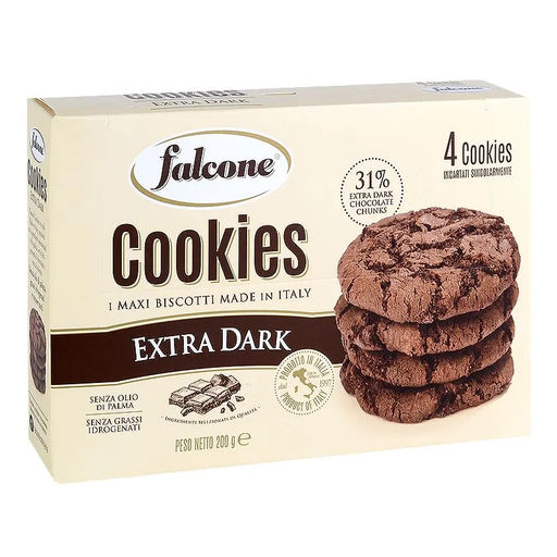 Печенье сахарное Cookies с темным шоколадом "falcone" (0,200 кг)