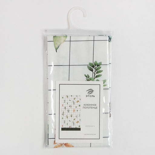 Полотенце Этель Flora (вид 2) 40х73 см, 100% хлопок, саржа 190 гр/м2  фото 5