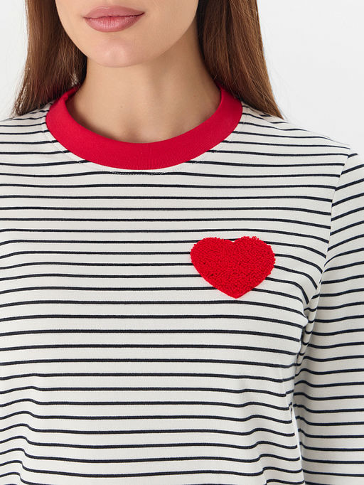 Джемпер женский в бело-черную полоску - Mark formelle фото 11