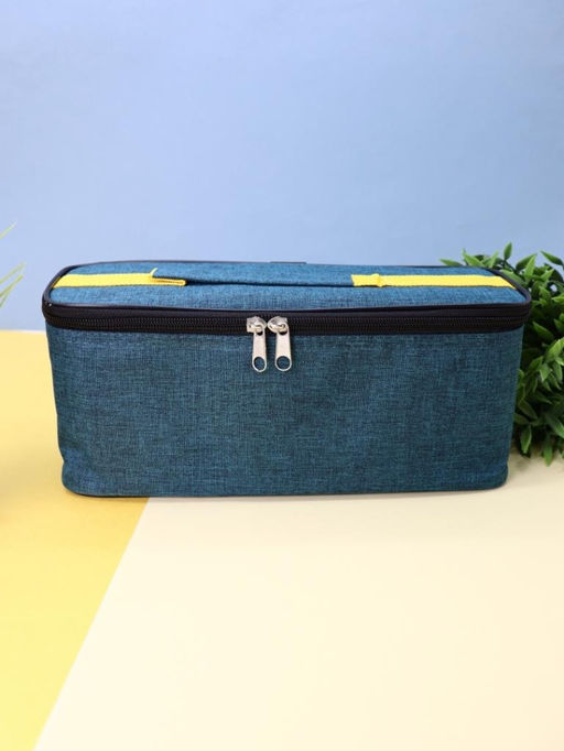 Набор ланчбоксов в термосумке "Big lunch", синий, 2 яруса, 4 отделения (1400 мл)