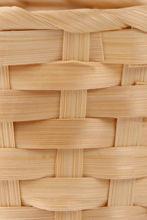 Цена за 2 шт. Корзина плетёная, 13×13×9.5 см, ручка h=21 см, бамбук, натуральный цвет, Greengo