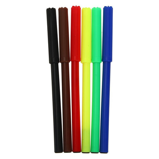 Фломастеры 6 цветов, вентилируемый колпачок, в картонной коробке - Calligrata фото 2