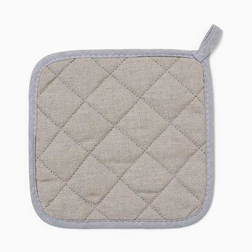 Набор кухонный Доляна «Душевная кухня»: варежка-прихватка 20×28 см, прихватка 17×17 см, серый