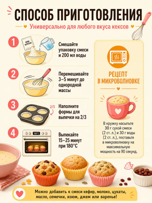 Смесь для выпечки Кекс высокобелковый (вкус: ваниль) без сахара