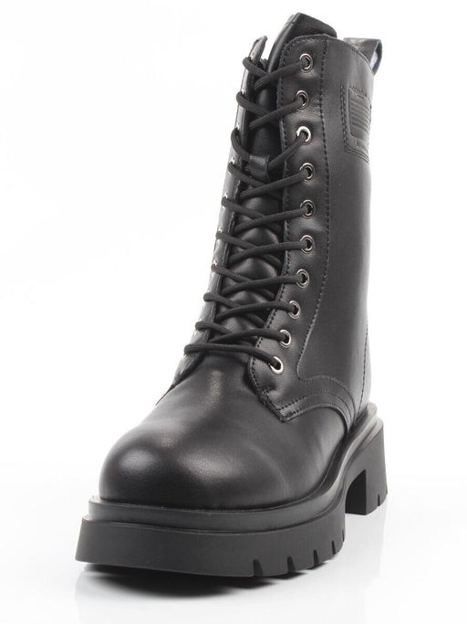 04-PAX86-1Z BLACK Ботинки зимние женские (натуральная кожа, 100% шерсть)