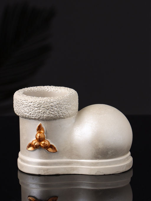 Подсвечник на 1 свечу Валенок, 10?7?6 см, перламутр