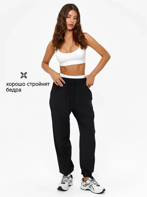Спортивные женские брюки, черные, bp.150.001 - Profit фото 14