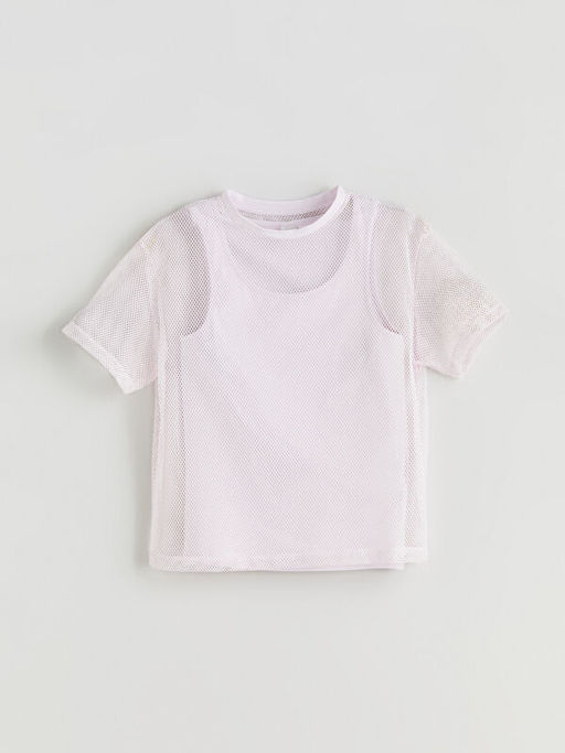 Bisiklet Yaka K?z ?ocuk File Ti??rt ve Atlet