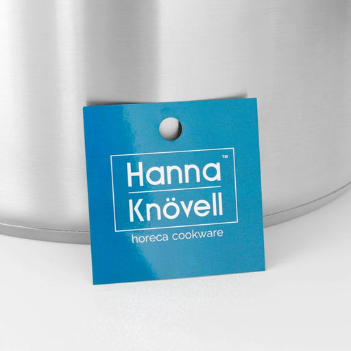 Кастрюля Hanna Knövell, 11 л, d=28 см, h=18 см, толщина стенки 0.8 мм, с крышкой, капсульное дно, индукция, нержавеющая сталь, хромированная
