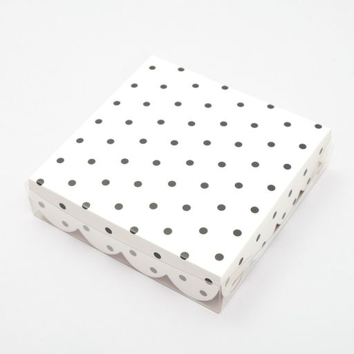 Цена за 10 шт. Коробка для печенья, «Горох», крафт 12×12×3 см