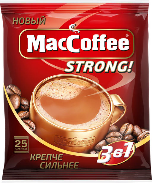 Напиток MacCoffe 3 в 1, STRONG раствор (25 шт в упаковке)  фото 3