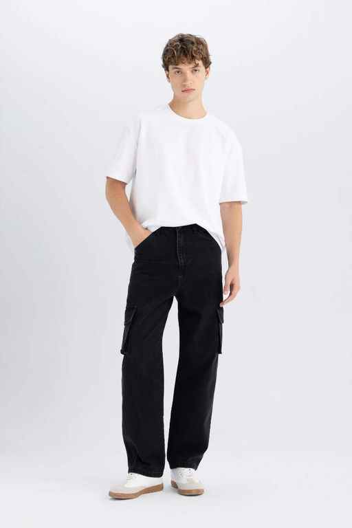 Широкие джинсовые брюки Baggy Fit - Defacto фото 4