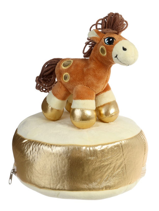 Мягкая игрушка - конфетница Веселая лошадка, 21 см