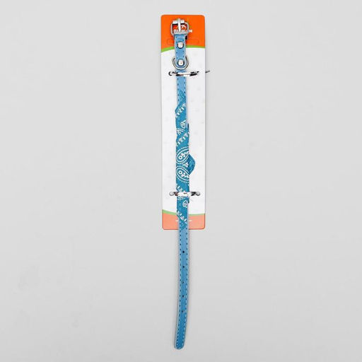 Ошейник с косынкой 32 х 1 см, ОШ 22-28, голубой - Пижон фото 5