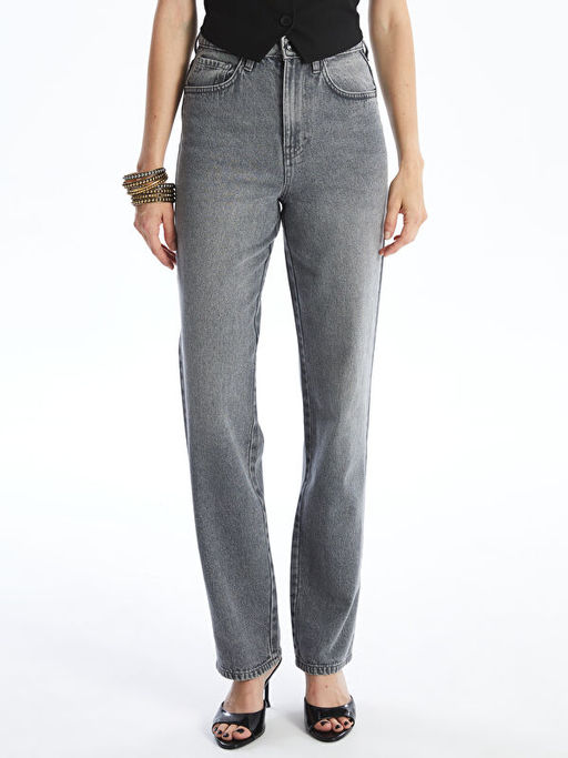 Straight Fit Kad?n Jean Pantolon