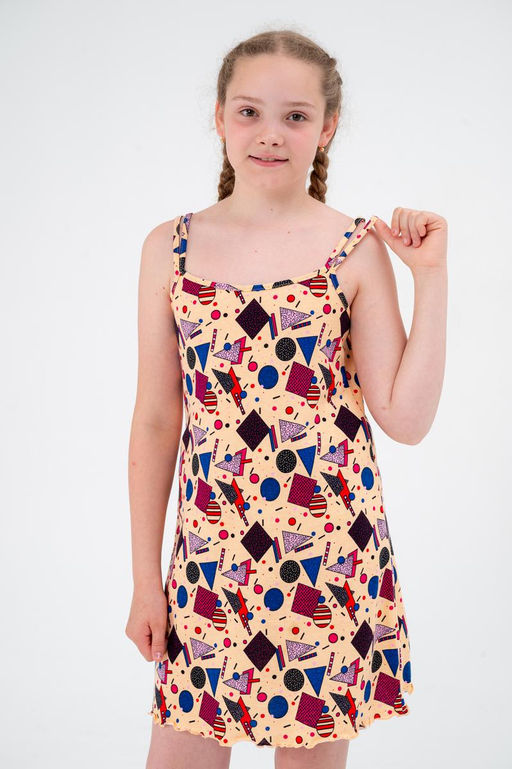 Ночная сорочка подростковая из кулирки Оливия мозайка - Амадэль фото 5
