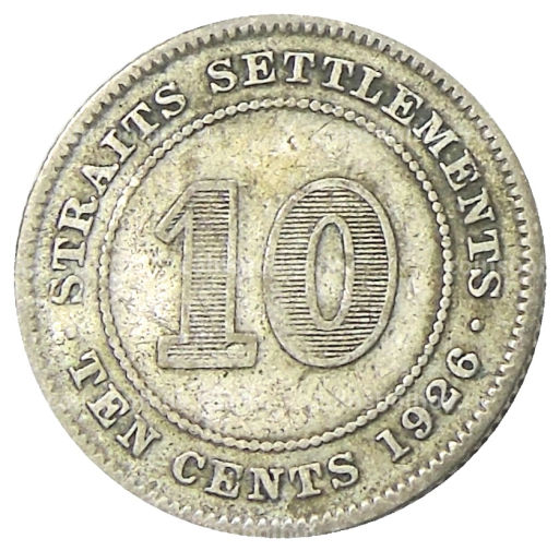 10 центов 1926 года Стрейтс Сетлментс