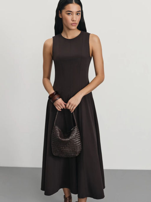 Платье миди приталенного кроя из хлопка / Zarina  фото 2